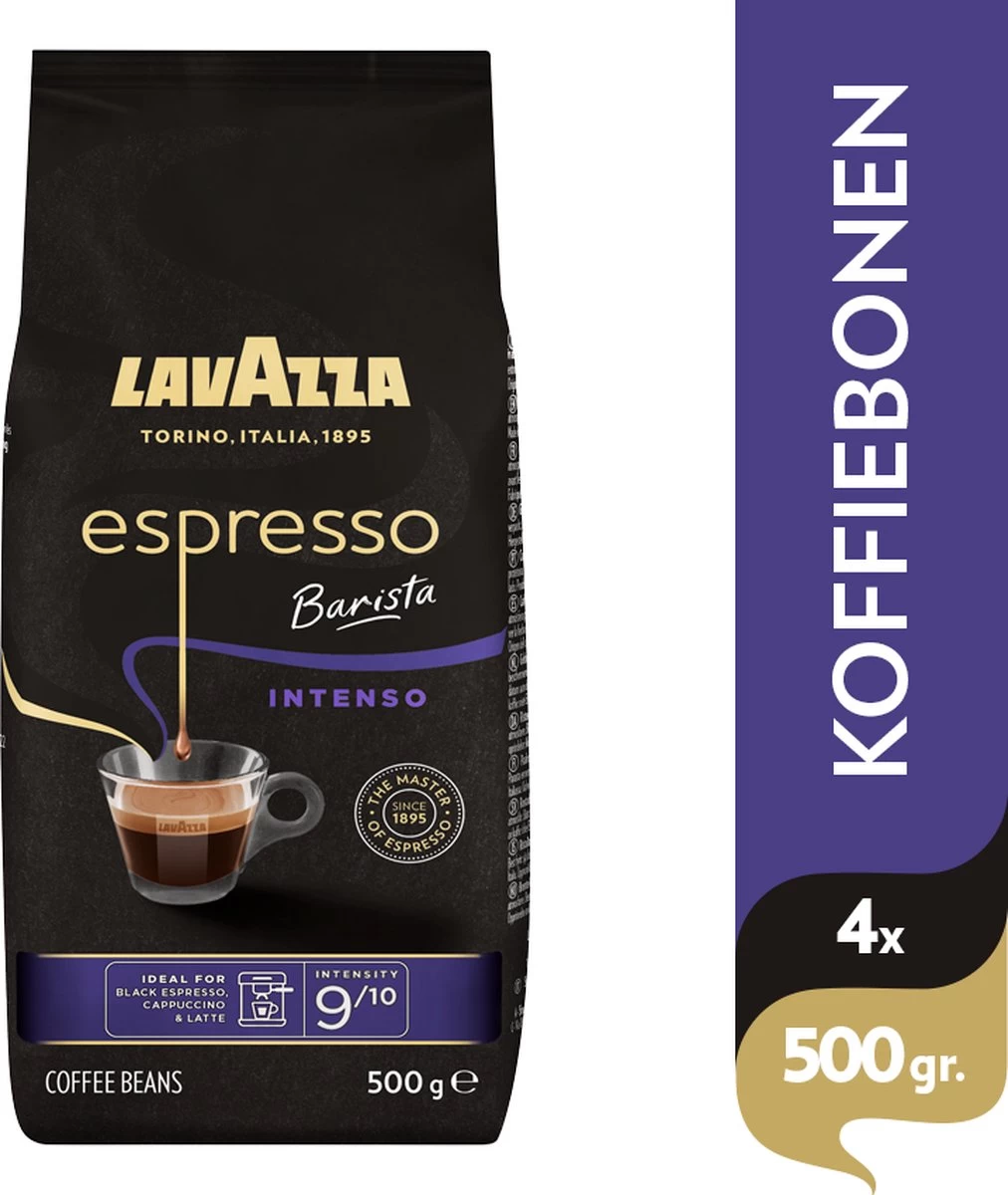 Lavazza Espresso Barista Intenso Koffiebonen - 500 Gram X4 4 Lavazza Espresso Barista Intenso Koffiebonen - 500 Gram X4 - Afbeelding 2