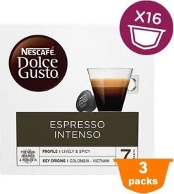 Nescafé Dolce Gusto Espresso Intenso Cups - 3 X 16 Stuks -Koffieproducten 1082x1200