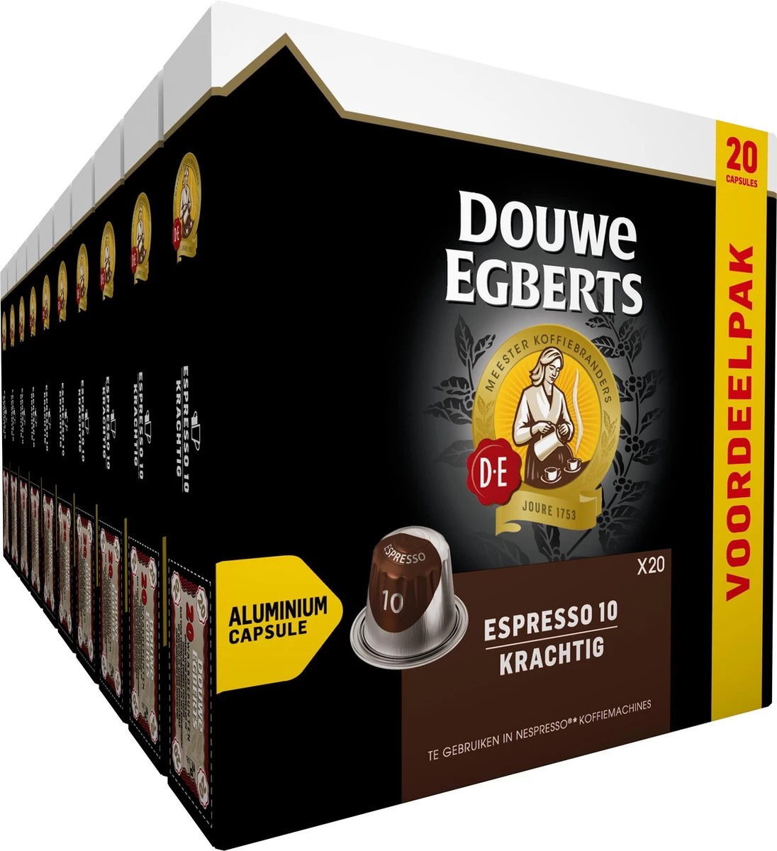 Douwe Egberts Espresso Krachtig Koffiecups - Intensiteit 10/12 - 10 X 20 Capsules 3 Douwe Egberts Espresso Krachtig Koffiecups - Intensiteit 10/12 - 10 X 20 Capsules