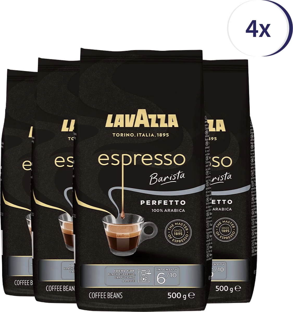 Lavazza Espresso Barista Perfetto Koffiebonen - 500 Gram X4 3 Lavazza Espresso Barista Perfetto Koffiebonen - 500 Gram X4