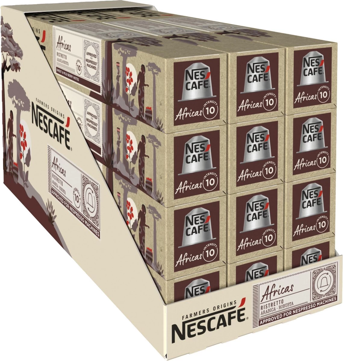 Nescafé Farmers Origins Africas Ristretto Capsules - 120 Koffiecups 3 Nescafé Farmers Origins Africas Ristretto Capsules - 120 Koffiecups