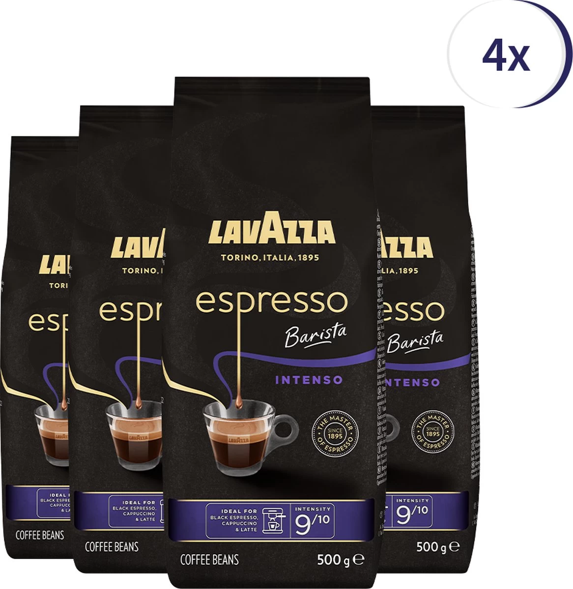 Lavazza Espresso Barista Intenso Koffiebonen - 500 Gram X4 3 Lavazza Espresso Barista Intenso Koffiebonen - 500 Gram X4