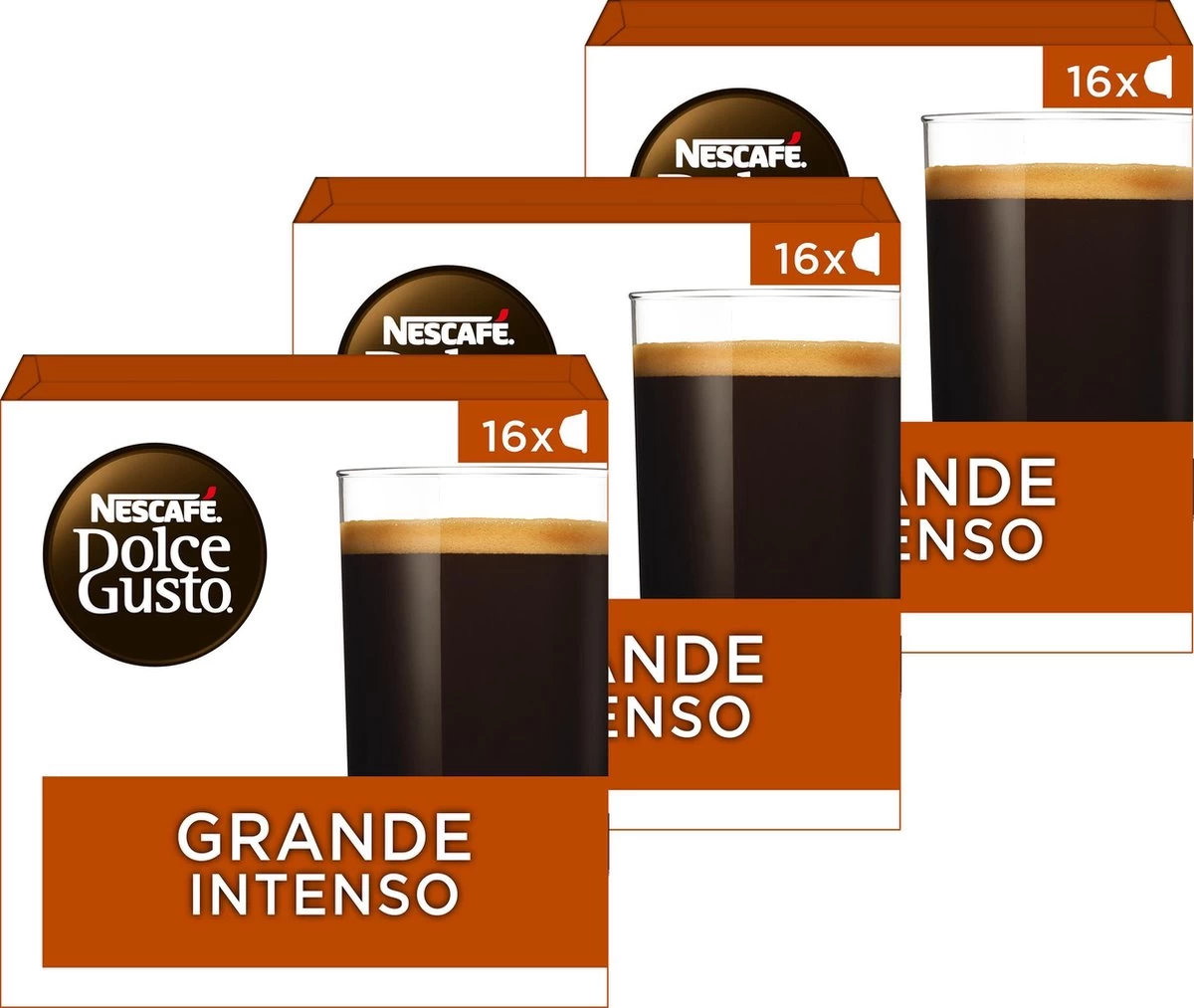 Nescafé Dolce Gusto Capsules Grande Intenso - 48 Koffiecups - Geschikt Voor 48 Koppen Koffie 3 Nescafé Dolce Gusto Capsules Grande Intenso - 48 Koffiecups - Geschikt Voor 48 Koppen Koffie