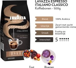 Lavazza Espresso Italiano Classico Koffiebonen - 500 Gram X4 -Koffieproducten 1200x1082 1