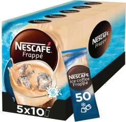 Nescafé Frappé Oploskoffie - 5 Doosjes à 10 Zakjes -Koffieproducten 1200x1156