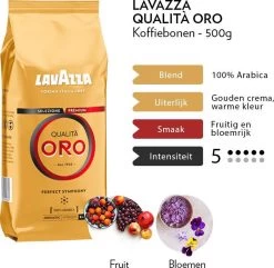 Lavazza Qualità Oro Koffiebonen 6 X 500g -Koffieproducten 1200x1170 1