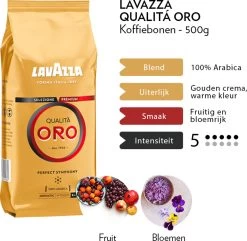 Lavazza Qualita Oro Koffiebonen - 500 Gram X4 -Koffieproducten 1200x1170 2