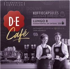 Douwe Egberts D.E Café Lungo Koffiecups - Intesiteit 8/12 - 10 X 20 Capsules 18 Douwe Egberts D.E Café Lungo Koffiecups - Intesiteit 8/12 - 10 X 20 Capsules -Koffieproducten 1200x1185