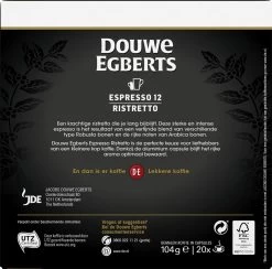 Douwe Egberts Espresso Ristretto (12) - 10 X 20 Koffiecups -Koffieproducten 1200x1186 8