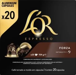 L'OR Espresso Forza Koffiecups - Intensiteit 9/12 - 10 X 20 Capsules -Koffieproducten 1200x1187 2