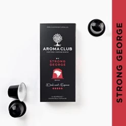Aroma Club - Nespresso Compatible Capsules (120 St.) - No. 3 Strong George - Intensiteit 5/5 - Espresso - 100% Aluminium Koffiecups -Koffieproducten 1200x1200 16