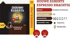 Douwe Egberts Espresso Krachtig Koffiecups - Intensiteit 10/12 - 10 X 20 Capsules 14 Douwe Egberts Espresso Krachtig Koffiecups - Intensiteit 10/12 - 10 X 20 Capsules -Koffieproducten 1200x654