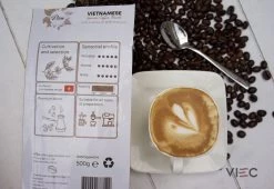 Vietnamese Dark Roast Koffiebonen 500g | 20% Arabica - 80% Robusta | DAM Koffie -Koffieproducten 1200x824