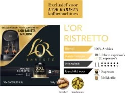 L'OR BARISTA XXL Ristretto (11) - 5 X 10 Koffiecups -Koffieproducten 1200x896