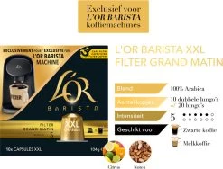 L'OR BARISTA XXL Filter Grand Matin (5) - 5 X 10 Koffiecups -Koffieproducten 1200x913