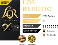 L'OR Espresso Ristretto (11) - 10 X 10 Koffiecups -Koffieproducten 1200x921