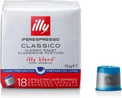 Illy - Iperespresso Koffie Home Classico Lungo 6 X 18 Capsules -Koffieproducten 1200x956 1