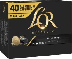 L'OR Espresso Ristretto Koffiecups - Intensiteit 11/12 - 4 X 40 Capsules 23 L'OR Espresso Ristretto Koffiecups - Intensiteit 11/12 - 4 X 40 Capsules -Koffieproducten 1200x989 1