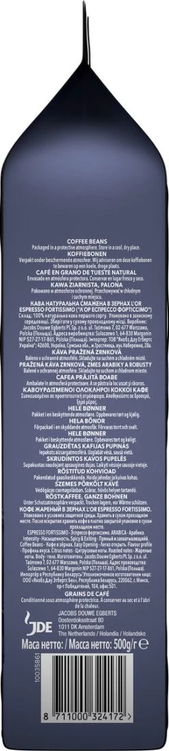 L'OR Espresso Fortissimo Koffiebonen (10) - 4 X 500 Gram -Koffieproducten 271x1200