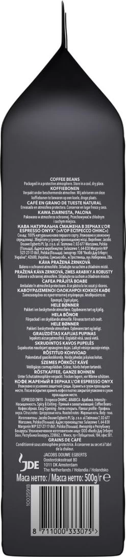 L'OR Espresso Onyx Koffiebonen (12) - 4 X 500 Gram -Koffieproducten 273x1200