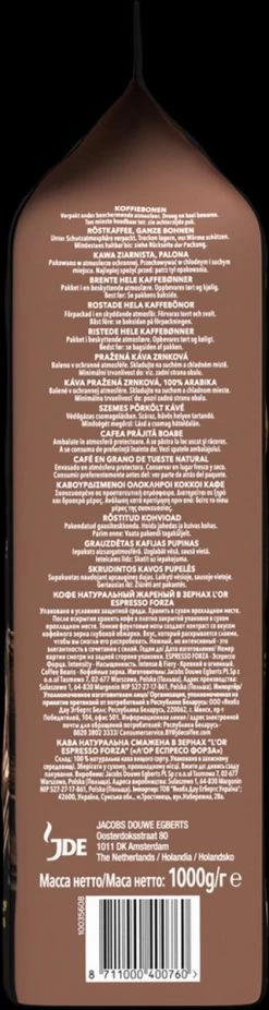 L'OR Forza Koffiebonen (9) - 4x 1000 Gram -Koffieproducten 320x1200