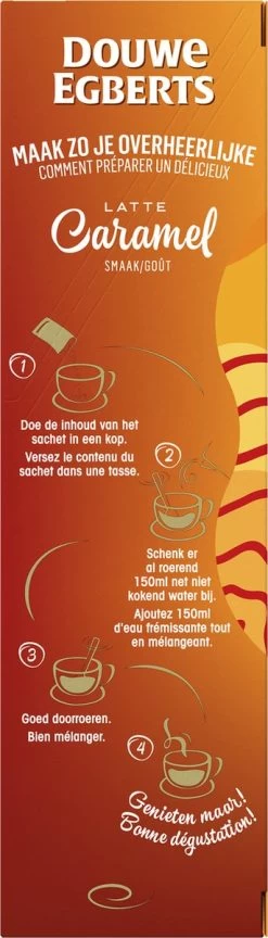 Douwe Egberts Verwenkoffie Latte Caramel Oploskoffie - 5 X 8 Zakjes -Koffieproducten 343x1200 6
