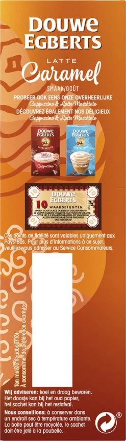Douwe Egberts Verwenkoffie Latte Caramel Oploskoffie - 5 X 8 Zakjes -Koffieproducten 343x1200 7