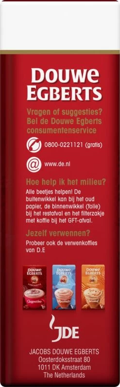 Douwe Egberts Aroma Rood Filterkoffie - 24 X 250 Gram -Koffieproducten 373x1200 1