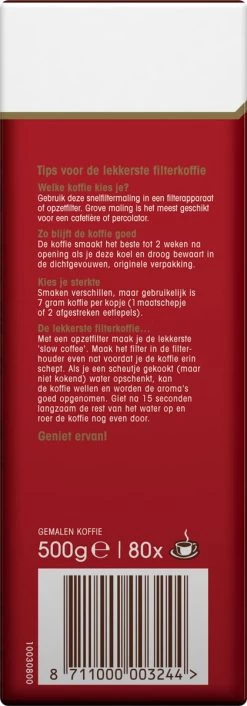 Douwe Egberts Aroma Rood Filterkoffie - 6 X 500 Gram -Koffieproducten 420x1200 4