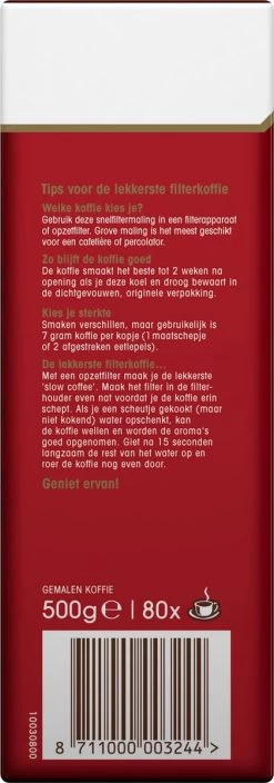 Douwe Egberts Aroma Rood Filterkoffie - 15 X 500 Gram -Koffieproducten 421x1200 2