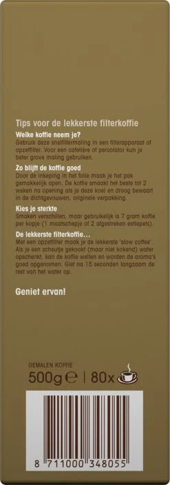 Douwe Egberts Excellent Filterkoffie - 6 X 500 Gram -Koffieproducten 421x1200 3
