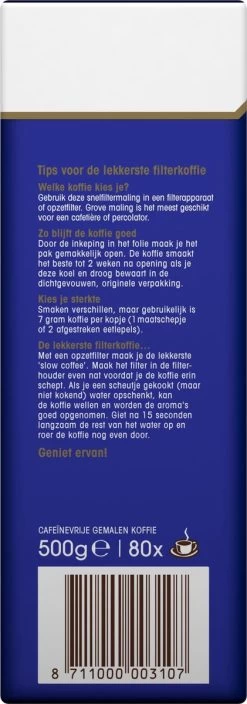 Douwe Egberts Decafé Filterkoffie - 6 X 500 Gram -Koffieproducten 421x1200 4