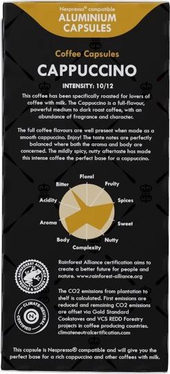 Gran Maestro Italiano - Cappuccino - Koffiecups - Nespresso Compatibel Capsules - Intense Smaak - 6 X 20 Cups -Koffieproducten 546x1200