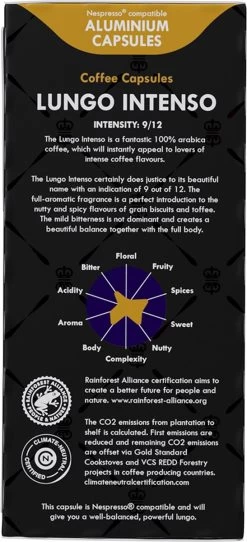 Gran Maestro Italiano - Lungo Intenso - Koffiecups - Nespresso Compatibel Capsules - Krachtige Smaak - 6 X 20 Cups -Koffieproducten 547x1200 2