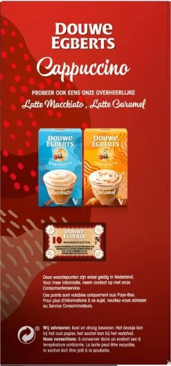 Douwe Egberts Verwenkoffie Cappuccino Oploskoffie - 5 X 10 Zakjes -Koffieproducten 560x1200 1