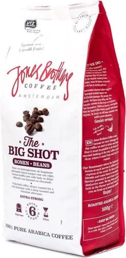 Jones Brothers Coffee The Big Shot Koffiebonen - 6 X 500 Gram -Koffieproducten 586x1200