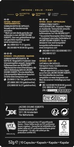 L'OR Espresso Forza Koffiecups - Intensiteit 9/12 - 10 X 10 Capsules -Koffieproducten 606x1200 8