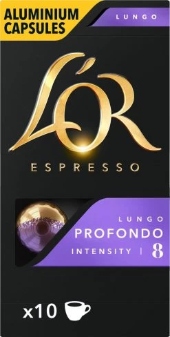 L'OR Lungo Profondo Koffiecups - Intensiteit 8/12 - 10 X 10 Capsules -Koffieproducten 607x1200 11