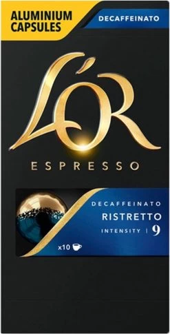 L'OR Espresso Ristretto Decaffeinato - Intensiteit 9/12 - 10 X 10 Capsules -Koffieproducten 611x1200 1
