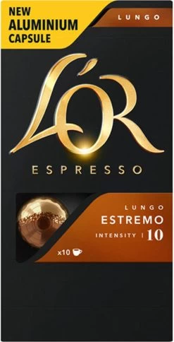 L'OR Lungo Estremo Koffiecups - Intensiteit 10/12 - 10 X 10 Capsules 24 L'OR Lungo Estremo Koffiecups - Intensiteit 10/12 - 10 X 10 Capsules -Koffieproducten 612x1200