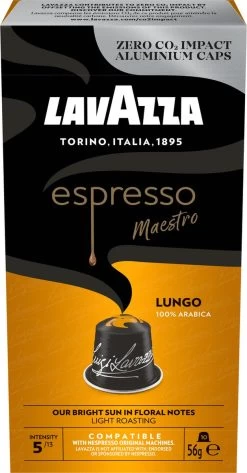 Lavazza Espresso Lungo - Aluminium Nespresso Capsules - 10 Stuks -Koffieproducten 627x1200