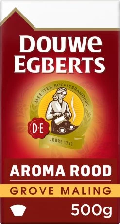 Douwe Egberts Aroma Rood Grove Maling Filterkoffie - 6 X 500 Gram -Koffieproducten 643x1200 3