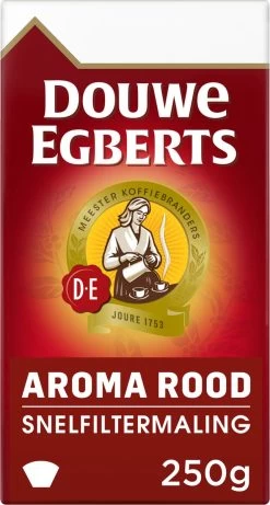 Douwe Egberts Aroma Rood Filterkoffie - 24 X 250 Gram -Koffieproducten 643x1200 4