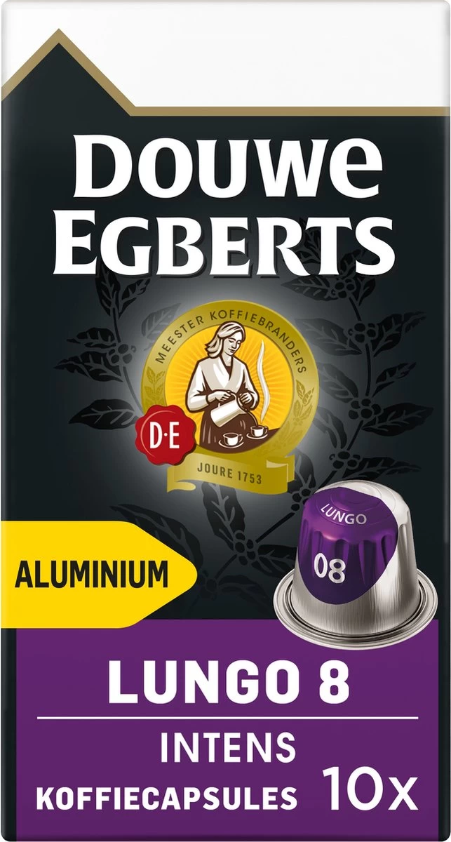 Douwe Egberts Lungo Intens Koffiecups - Intensiteit 8/12 - 10 X 10 Capsules 9 Douwe Egberts Lungo Intens Koffiecups - Intensiteit 8/12 - 10 X 10 Capsules - Afbeelding 7