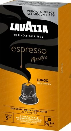 Lavazza Espresso Lungo - Aluminium Nespresso Capsules - 10 Stuks -Koffieproducten 656x1200 1