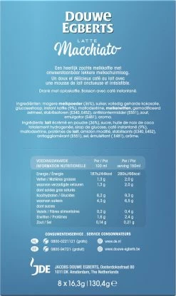 Douwe Egberts Verwenkoffie Latte Macchiato Oploskoffie - 5 X 8 Zakjes -Koffieproducten 713x1200 2