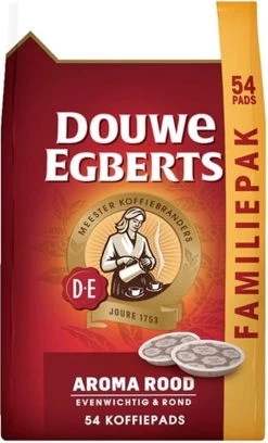 Douwe Egberts Aroma Rood Koffiepads - 4 X 54 Pads -Koffieproducten 726x1200 1