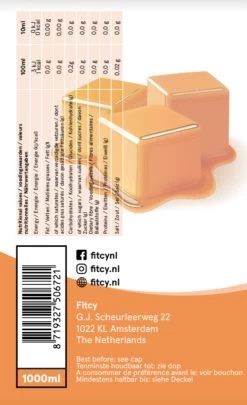 Fitcy | Koffiesiroop | Karamel | Barista Syrup | Zero | Vegan | Vetvrij | Suikervrij | Keto-vriendelijk | Koffie | Siroop| MET DOSEERPOMP | 1L -Koffieproducten 732x1200 1