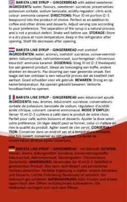 Fitcy | Koffiesiroop | Gingerbread | Barista Syrup | Zero | Vegan | Vetvrij | Suikervrij | Keto-vriendelijk | Koffie | Siroop | MET DOSEERPOMP | 1L -Koffieproducten 752x1200