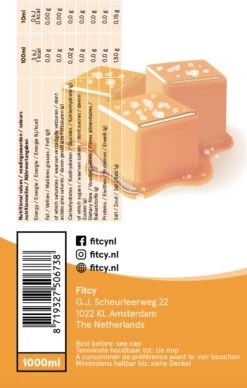 Fitcy | Koffiesiroop | Salted Caramel | Barista Syrup | Zero | Vegan | Vetvrij | Suikervrij | Keto-vriendelijk | Koffie | Siroop | MET DOSEERPOMP | 1L -Koffieproducten 764x1200 1